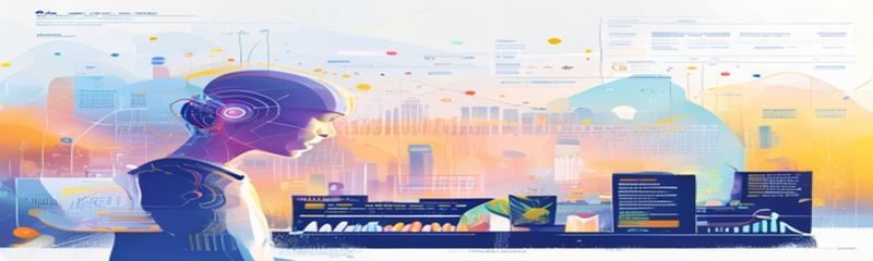 2026年内容创作行业趋势报告封面，AI辅助写作与人类原创共生的未来图景，温暖色调插画风格